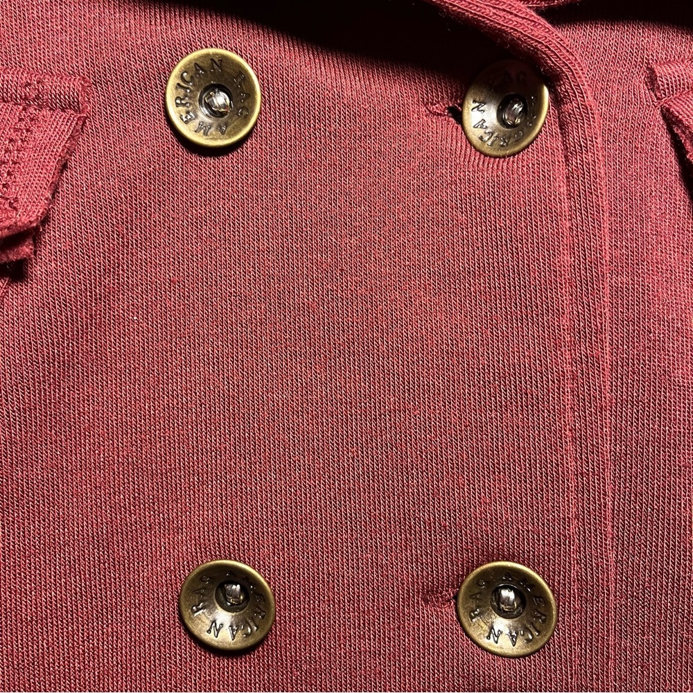 American Rag Burgundy Button Up Jacket - Picture 6 of 7